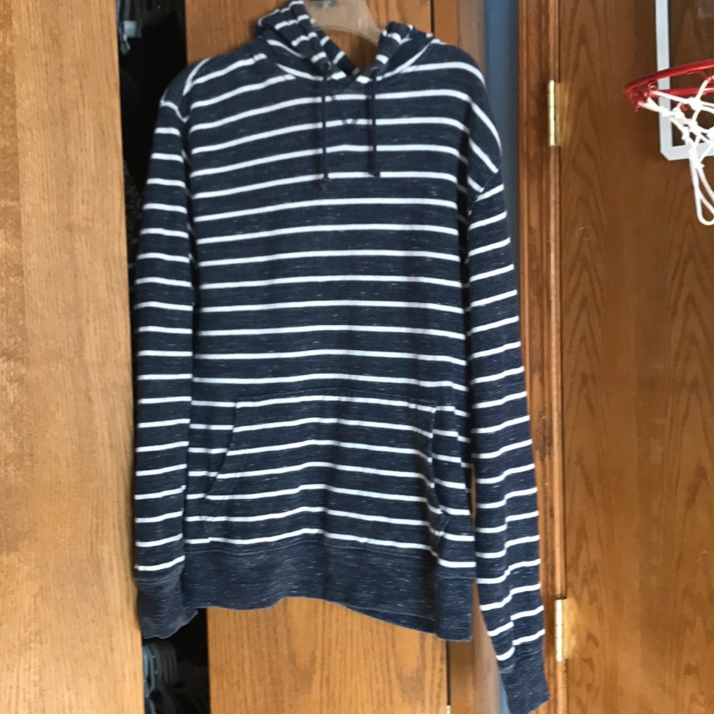 Old Navy Men's Striped Hooded Sweatshirt